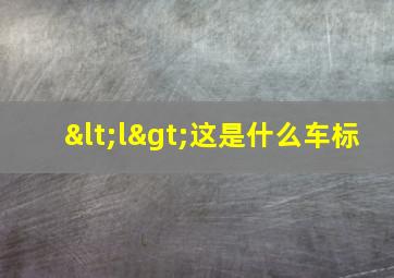 <l>这是什么车标