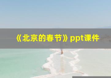 《北京的春节》ppt课件