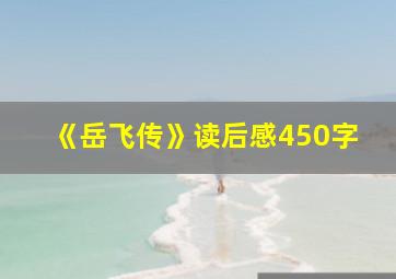 《岳飞传》读后感450字