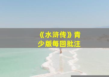 《水浒传》青少版每回批注