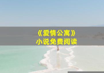 《爱情公寓》小说免费阅读