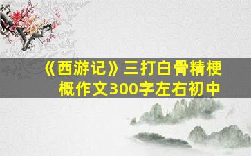 《西游记》三打白骨精梗概作文300字左右初中