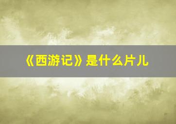 《西游记》是什么片儿