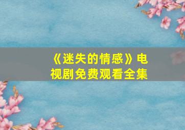 《迷失的情感》电视剧免费观看全集