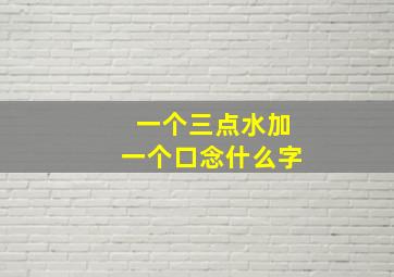 一个三点水加一个口念什么字