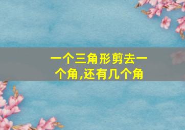 一个三角形剪去一个角,还有几个角