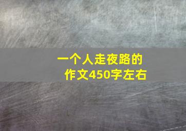 一个人走夜路的作文450字左右