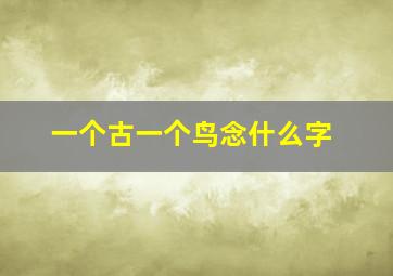 一个古一个鸟念什么字