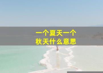 一个夏天一个秋天什么意思