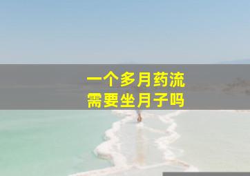 一个多月药流需要坐月子吗