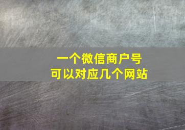 一个微信商户号可以对应几个网站