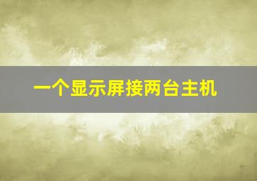 一个显示屏接两台主机