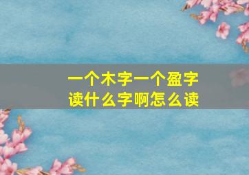 一个木字一个盈字读什么字啊怎么读