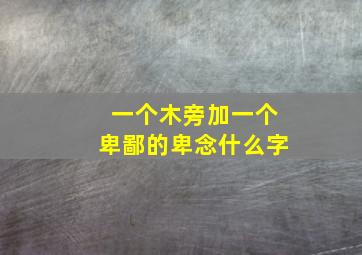 一个木旁加一个卑鄙的卑念什么字