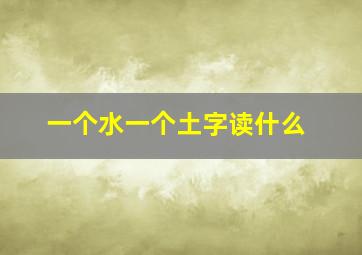 一个水一个土字读什么