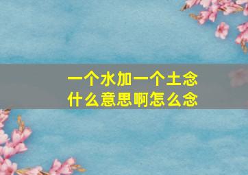 一个水加一个土念什么意思啊怎么念