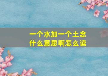 一个水加一个土念什么意思啊怎么读