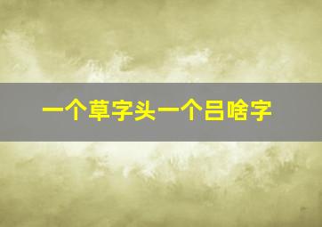 一个草字头一个吕啥字