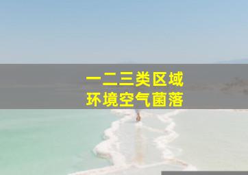 一二三类区域环境空气菌落