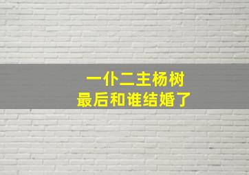 一仆二主杨树最后和谁结婚了