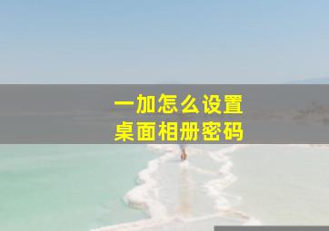 一加怎么设置桌面相册密码