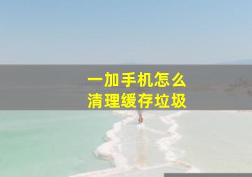 一加手机怎么清理缓存垃圾