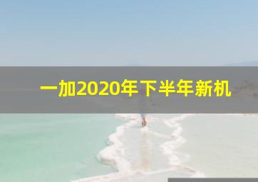 一加2020年下半年新机