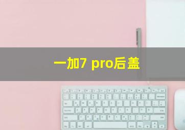 一加7 pro后盖