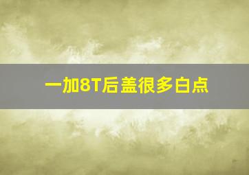 一加8T后盖很多白点