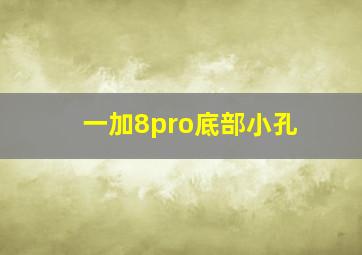 一加8pro底部小孔