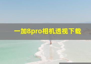 一加8pro相机透视下载