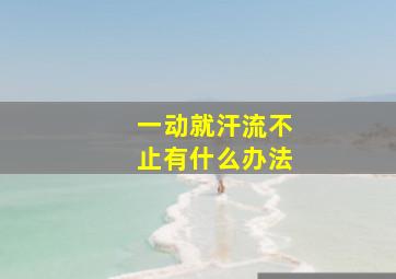 一动就汗流不止有什么办法