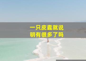 一只皮蠹就说明有很多了吗