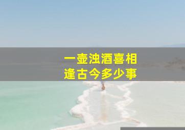 一壶浊酒喜相逢古今多少事