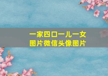 一家四口一儿一女图片微信头像图片