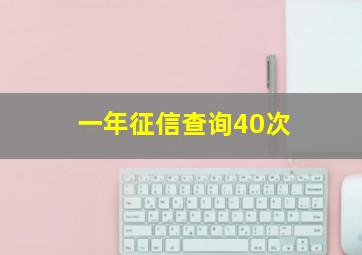 一年征信查询40次