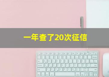 一年查了20次征信