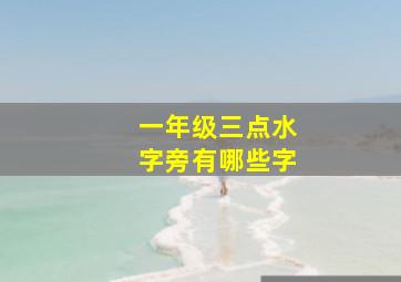 一年级三点水字旁有哪些字