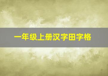 一年级上册汉字田字格