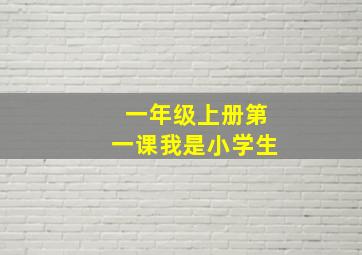 一年级上册第一课我是小学生