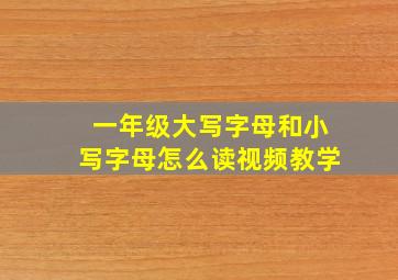 一年级大写字母和小写字母怎么读视频教学