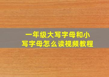 一年级大写字母和小写字母怎么读视频教程