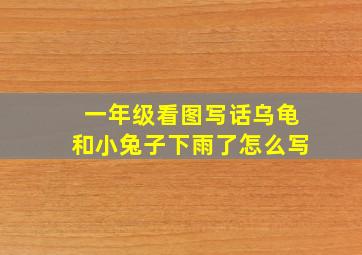 一年级看图写话乌龟和小兔子下雨了怎么写