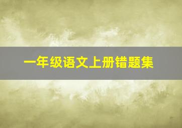 一年级语文上册错题集