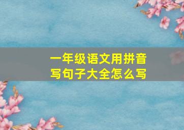 一年级语文用拼音写句子大全怎么写