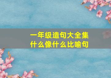 一年级造句大全集什么像什么比喻句