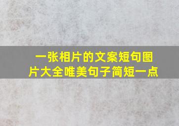 一张相片的文案短句图片大全唯美句子简短一点