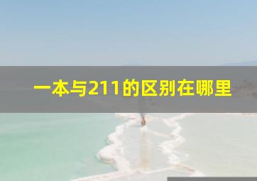 一本与211的区别在哪里