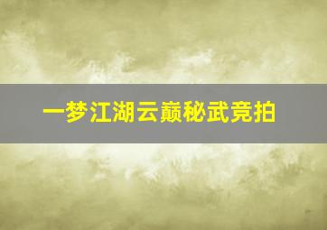 一梦江湖云巅秘武竞拍