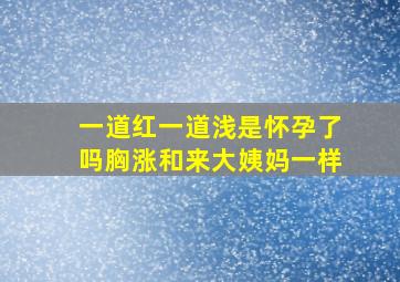 一道红一道浅是怀孕了吗胸涨和来大姨妈一样